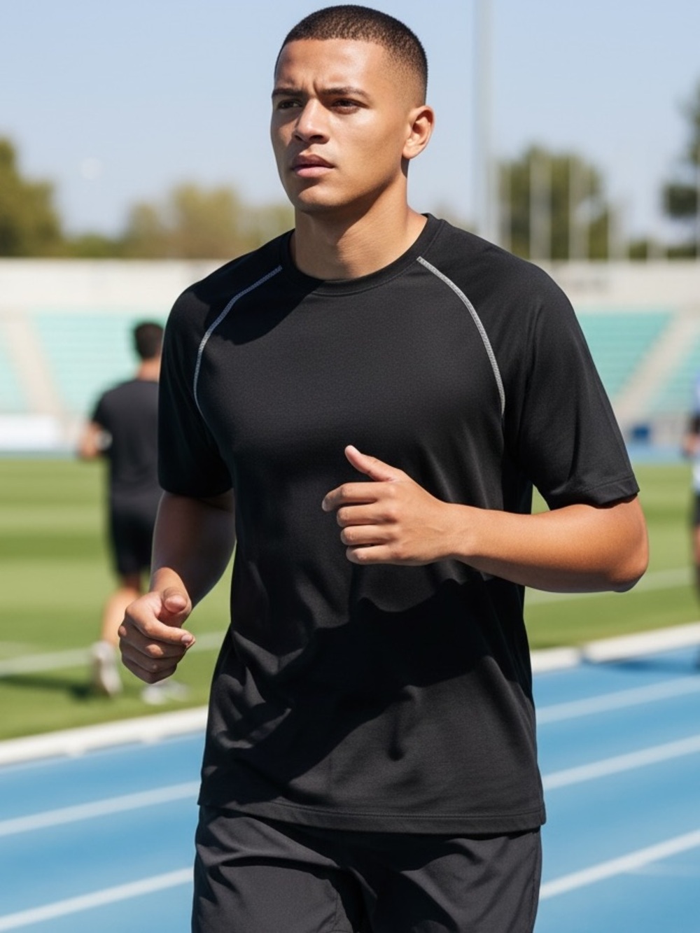 Columbia Black Short Sleeve Tee with Contrast Stitching